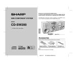 Sharp CDSW200 User manual