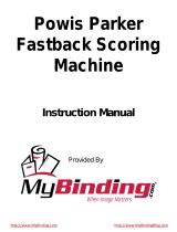 Powis Parker Powis Parker Fastback Scoring Machine User manual