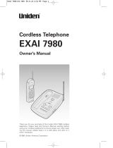 Uniden EXAI 7980 User manual