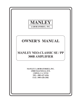 Manley Neo-Classic SE/PP 300B User manual