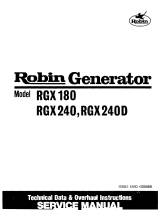 Subaru Robin Power Products RGX240D User manual