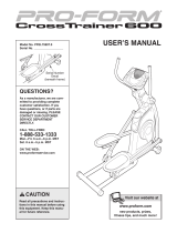 Pro-Form 160 User manual