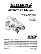 Yard-Man AutoDrive 247.274320 Owner's manual