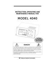 Teledyne 4040 User manual