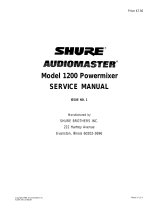 Shure 1200 User manual