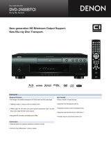 Denon DVD-2500BTCi - Blu-Ray Disc Player Quick start guide