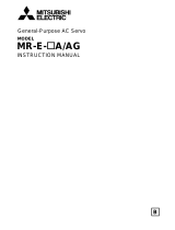 Mitsubishi GENERAL PURPOSE AC SERVO MR-E- A/AG User manual