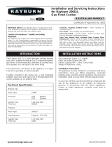 Rayburn 200G/L Gas Fired Cooker Operating instructions