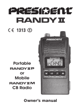 PRESIDENT Randy II Owner's manual