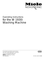 Miele W 1930  WASHING MACHINE - OPERATING User manual