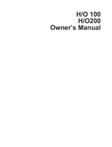 Uniden H/O100 User manual