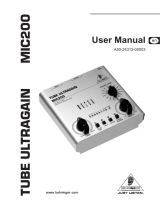 Behringer TUBE ULTRAGAIN MIC200 User manual