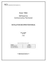 Residential Control Systems TXB16 Operating instructions