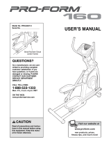 Pro-Form 160 User manual