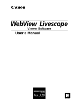 Canon WEBVIEW LIVESCOPE 3.2 User manual