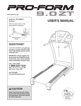 Pro-Form 10.0 Zt Treadmill User manual