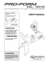 Pro-Form GL 125 Interactive Trainer User manual