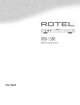 Rotel RDD-1580 Owner's manual