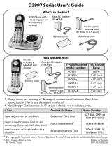 Uniden D2997 User manual