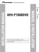 Pioneer AVH-P7600DVD User manual