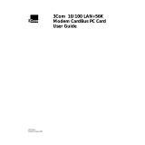 3com PC Card User manual