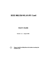 Acer IEEE 802.11b WLAN PC Card User manual