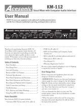 Acesonic KM-112 User manual