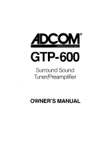 Adcom GTP-600 User manual