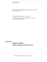 Agilent Technologies 34970A User manual