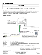 Aiphone GF-VAX User manual