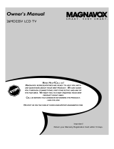 Magnavox 26MD255V - 26" Lcd-tv User manual