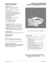 American Standard Afwall Elongated 1.6 GPF Elongated Toilet 3351.160 User manual
