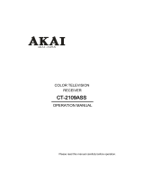 Akai CT 2109 User manual