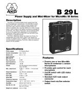 AKG Acoustics B 29L User manual