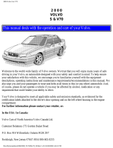 Volvo S70 User manual