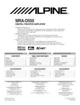 Alpine MRA-D550 - V12 Amplifier User manual