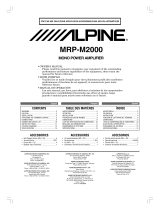 Alpine MRP-M2000 User manual