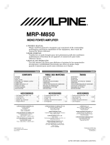 Alpine MRP-M850 User manual