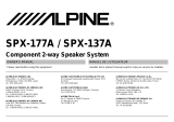 Alpine SPX-137A User manual