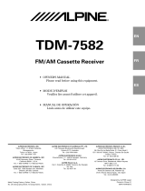 Alpine TDM-7582 User manual