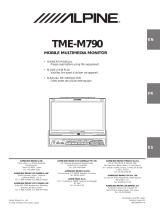 Alpine TME-M790 User manual