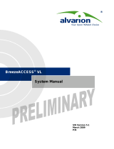 Alvarion BreezeACCESS VL User manual