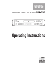 HHB CDR-850 User manual