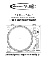 American DJ Audio TTD-2500 User manual