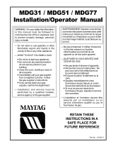 American Dryer Corp. MDG77 User manual