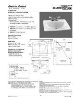 American Standard Roselyn Countertop Sink 0498.001 User manual