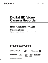 Sony HXR-NX5E User manual