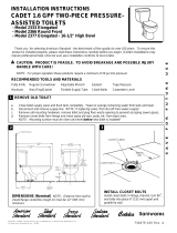 American Standard Cadet 1.6 GPF Two-Piece Pressure Assisted Toilets 2366 User manual