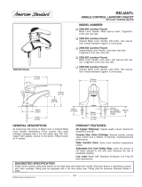 American Standard Reliant + 2385.005 User manual