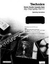 Technics RS-TR777 User manual